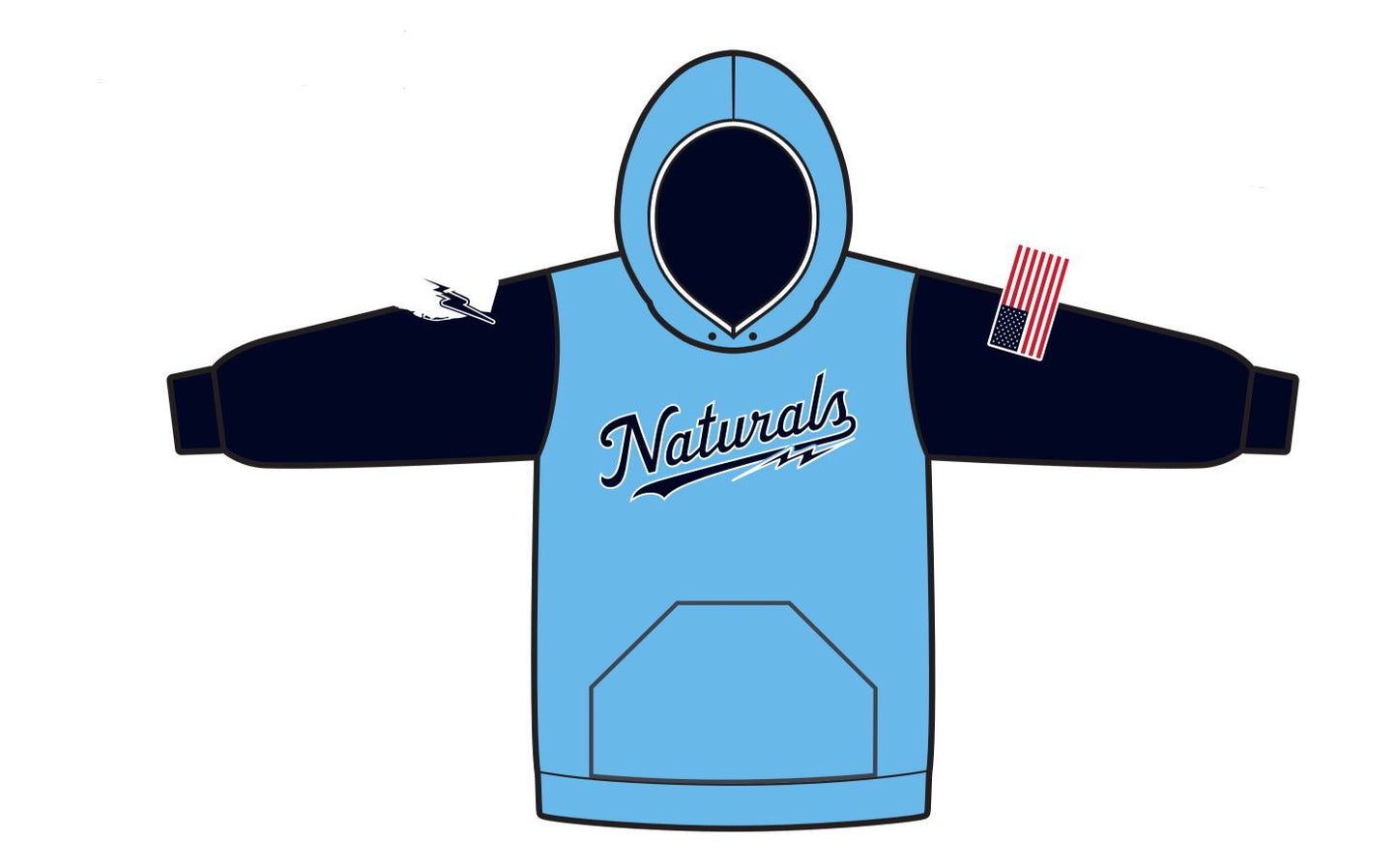 Naturals Team Hoodie – Carolina & Navy