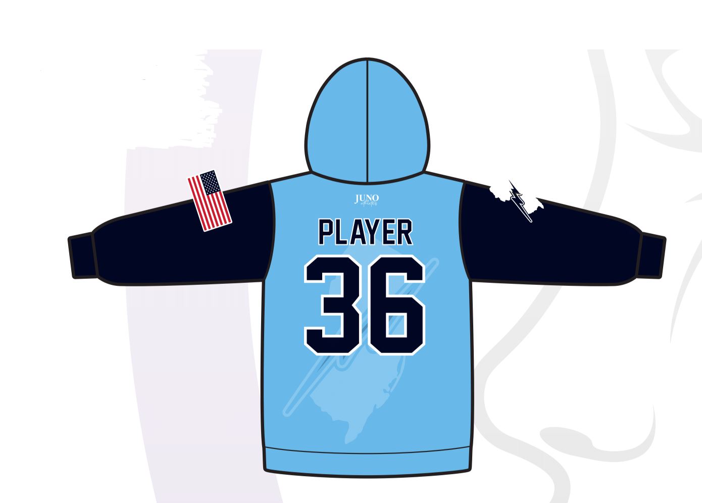 Naturals Team Hoodie – Carolina & Navy