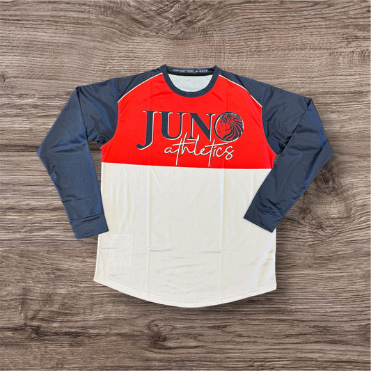 Juno Red White Navy LS
