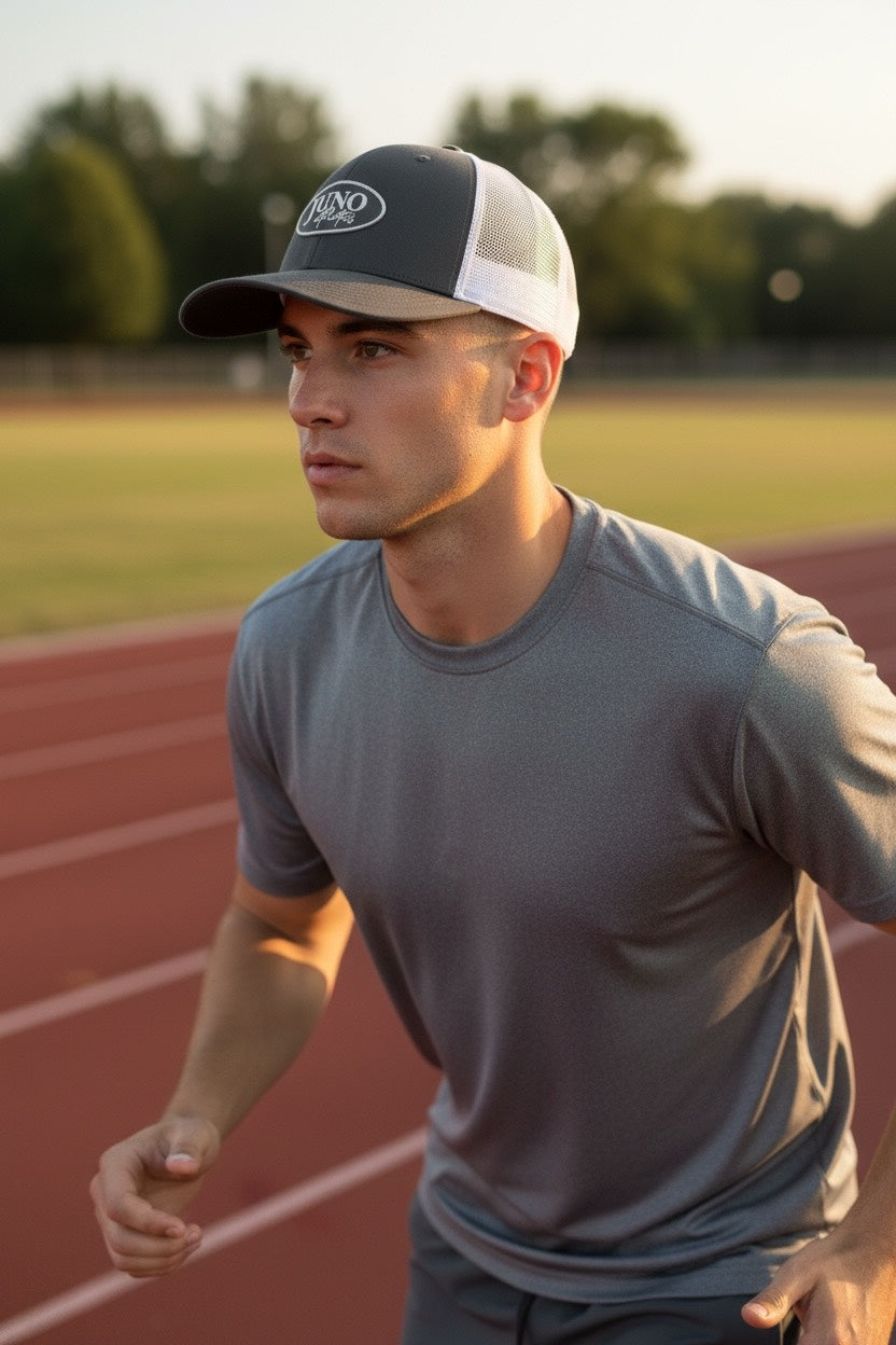 Juno Athletics Black & White Trucker Hat (i3038)