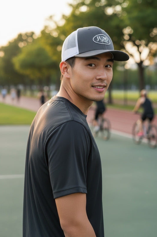 Juno Athletics Black & White Trucker Hat (i3038)