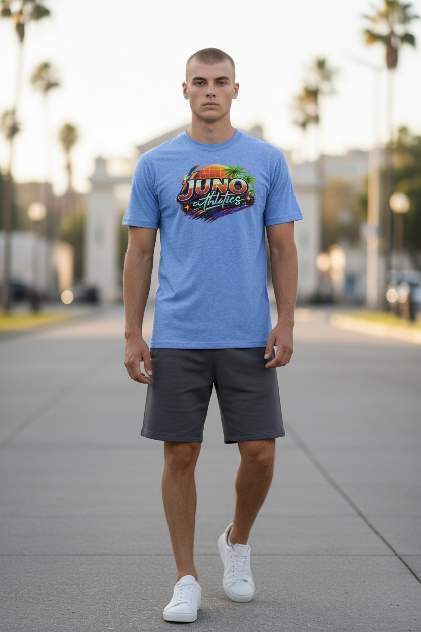 Juno Tropical Short sleeve Tri-Blend Tee