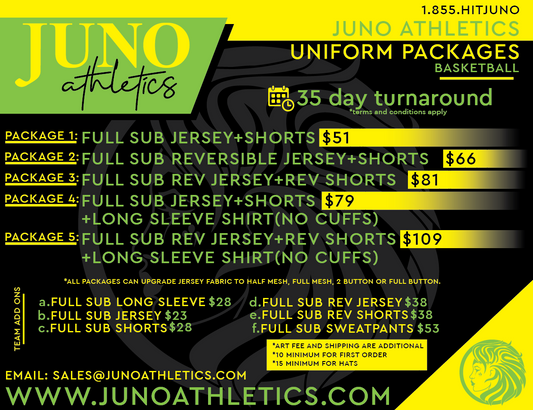 Basketball Uniform Packages