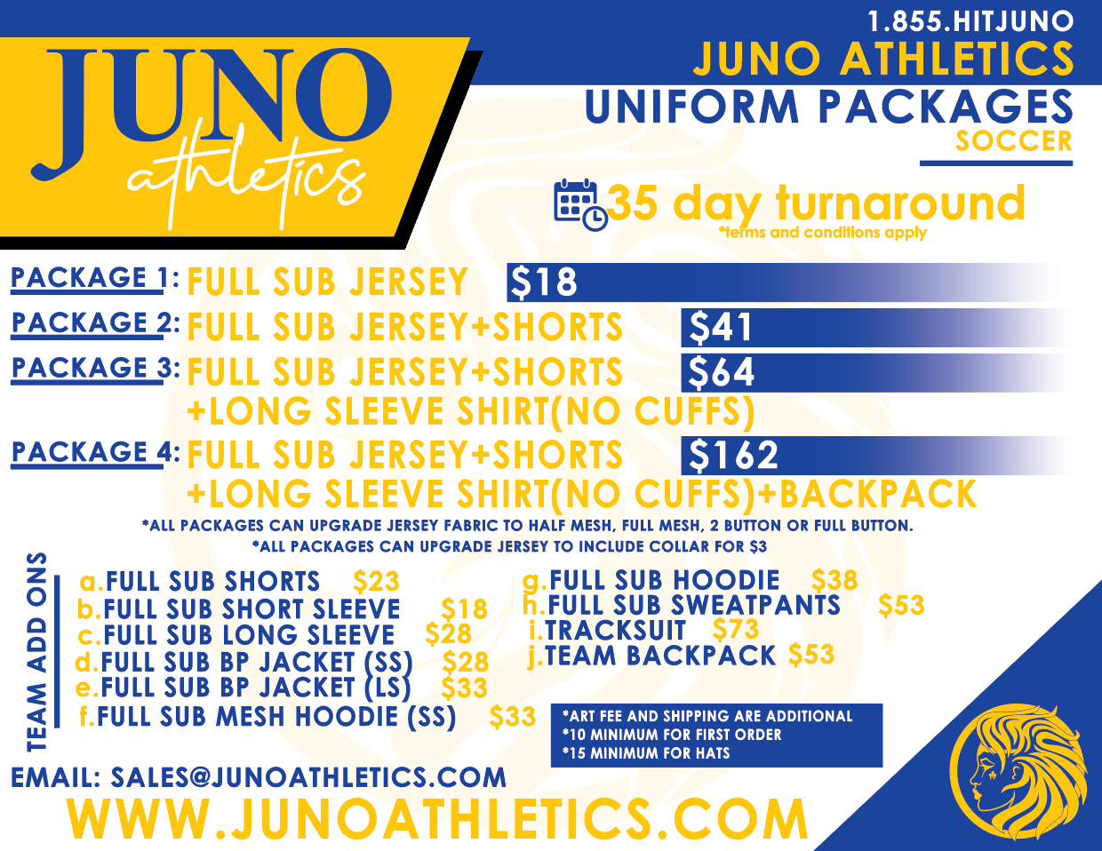 Soccer Uniform Packages