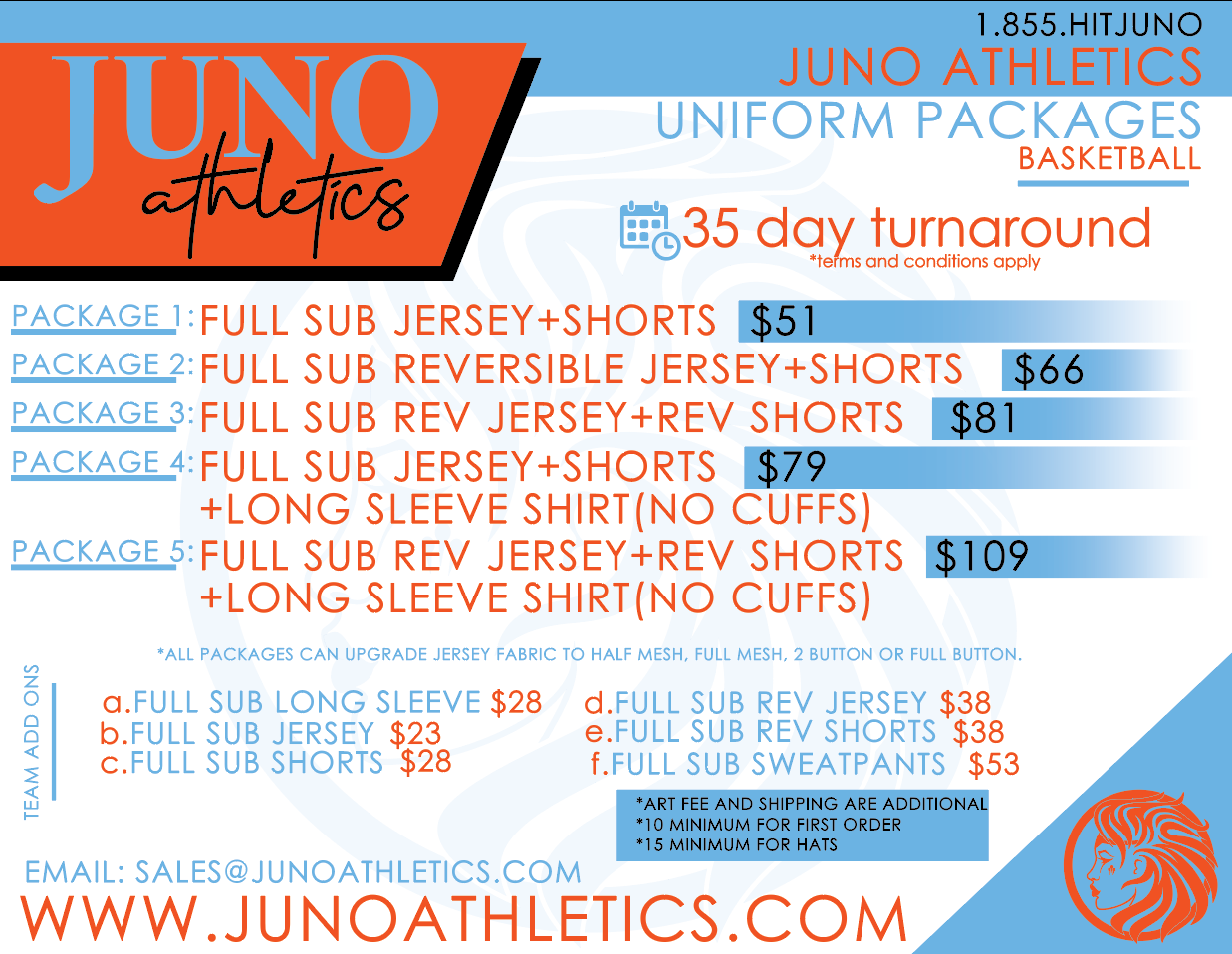 Basketball Uniform Packages