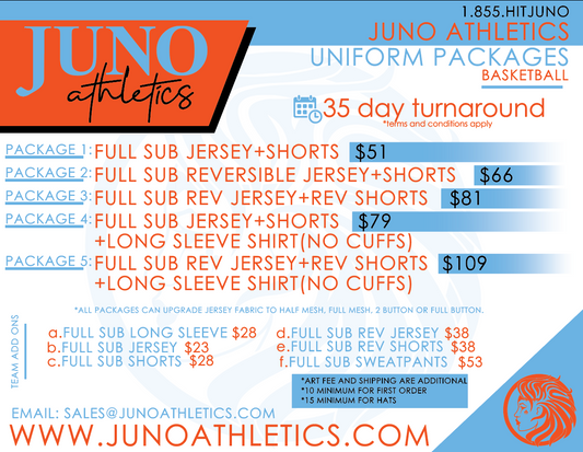 Basketball Uniform Packages