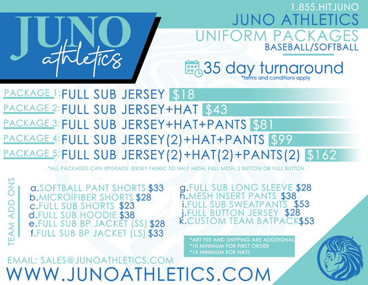 Baseball/Softball Uniform Packages